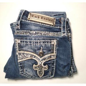 Rock Revival 28 Jeans "Yui" Boot Women's Sz 30x30 Altered